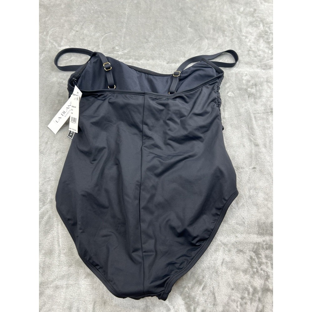 NWT La Blanca Swimsuit Womens 16W black one piece adjustable straps MSRP  $109 - Picture 2 of 12